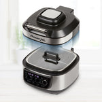 PowerXL Multi Cooker mit abnehmbarem Heißluftdeckel und Glasdeckel – für vielseitiges Kochen und Braten.