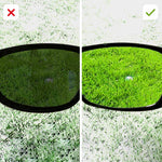 HD Polar View zeigt den Golfball auf dem Rasen klar – im Vergleich zu herkömmlichen Brillengläsern.