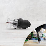 Das Hammersmith Multitool beim Bohren in Holz und Metall – kraftvoller Allrounder für verschiedene Materialien.