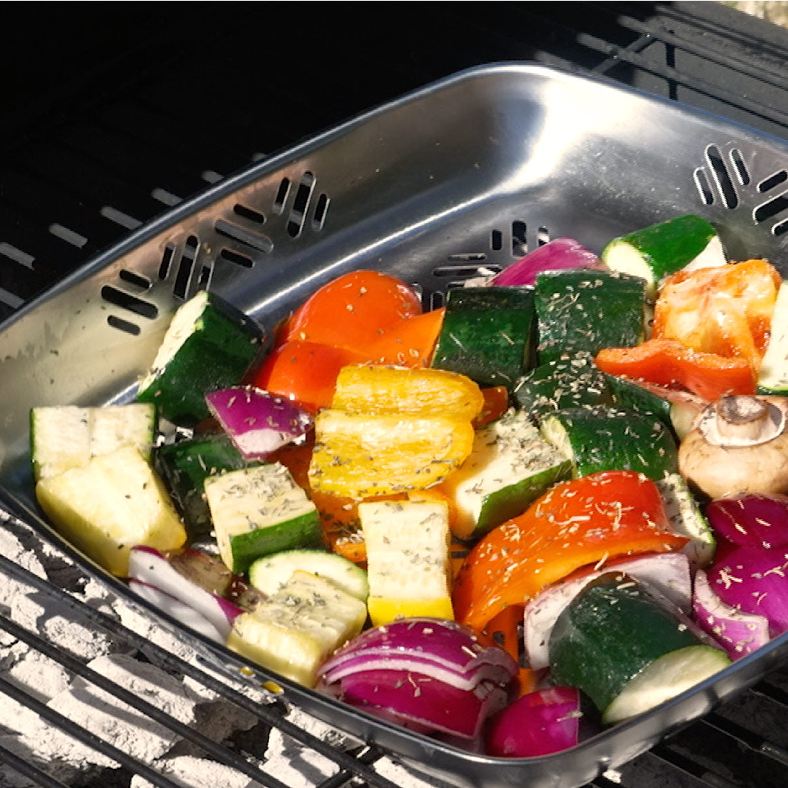 Gemüse in der Grillpfanne