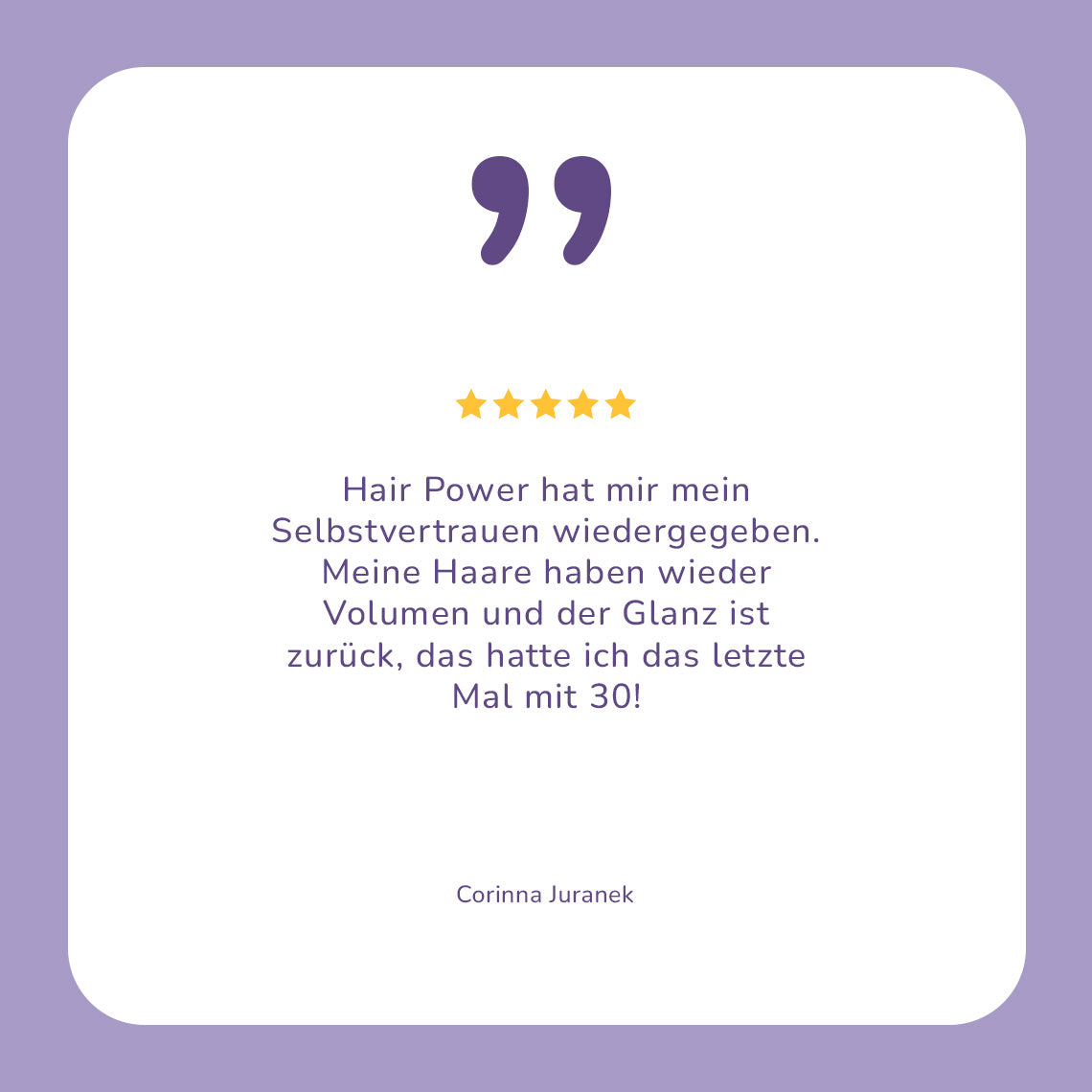 Kundenbewertung, der Vitame Hair Power nimmt
