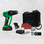 Hammersmith Multitool im Set mit Zubehör und Koffer – alles für Bohren, Sägen, Schleifen, Schrauben in einem System.