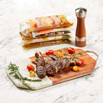 PowerXL Duo NutriSealer vakuumiert mariniertes Fleisch – ideal zum Einfrieren oder für Sous-Vide-Zubereitung.