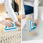 Der Livington MultiScrubber reinigt effizient Gartenmöbel und Badewanne mit vibrierender Reinigungskraft.
