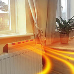 Der Livington SmartAir Heater verbessert die Luftzirkulation, indem er warme Luft vom Heizkörper effizient im Raum verteilt.