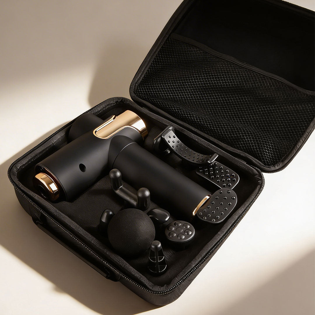 Massagepistole in Transportkoffer