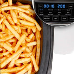 Pommes im PowerXL Multi Cooker, zubereitet mit der Air Fry-Funktion bei 200 °C und 10 Minuten Garzeit.