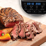 Perfekt gegrilltes Rindfleisch, zubereitet mit dem PowerXL Multi Cooker bei 200 °C und 10 Minuten Grillzeit.