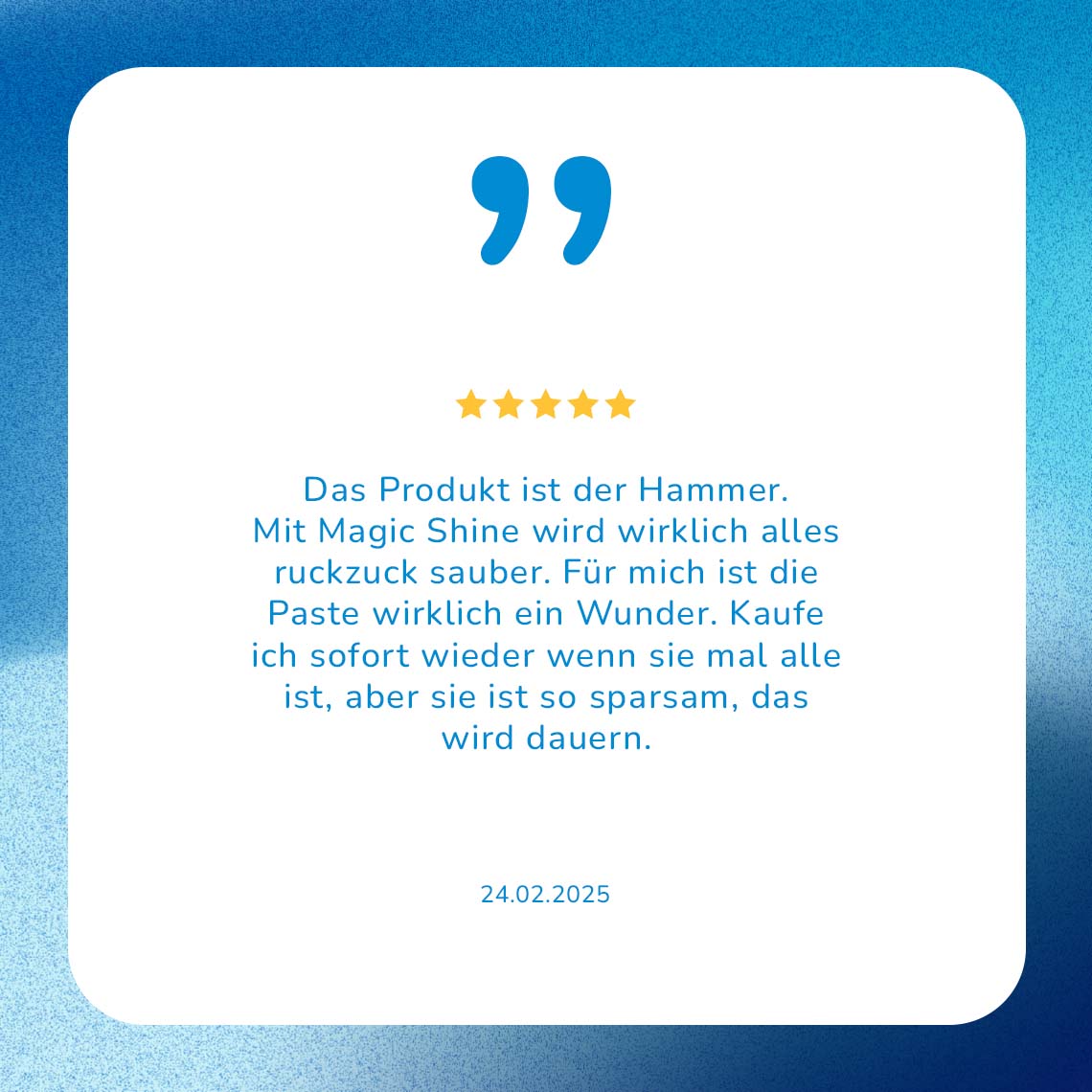 Kundenrezension zu Pure100 MagicShine: Reinigt alles schnell und gründlich – sehr ergiebige Wunderpaste!