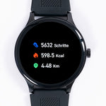Smart Watch mit sichtbarem Schrittzähler, Kalorienverbrauch und Länge in Kilometer