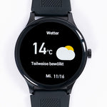 Smart Watch-Zifferblatt mit Temperatur, Wetter-Anzeige und Tag/Datum