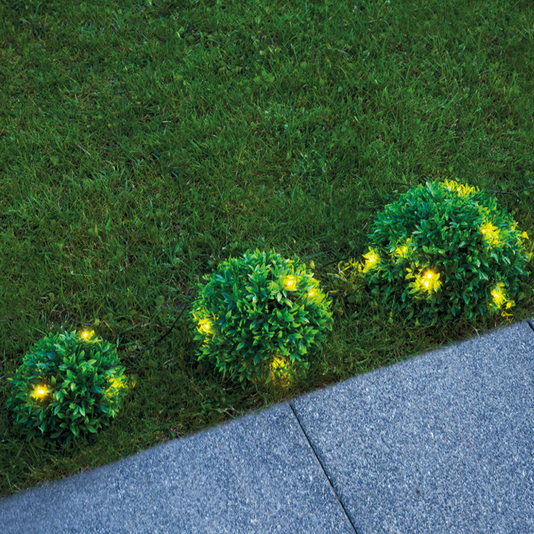 Dekoratives Pflanzenset mit LED-Beleuchtung – ideal für Garten, Balkon oder Terrasse.