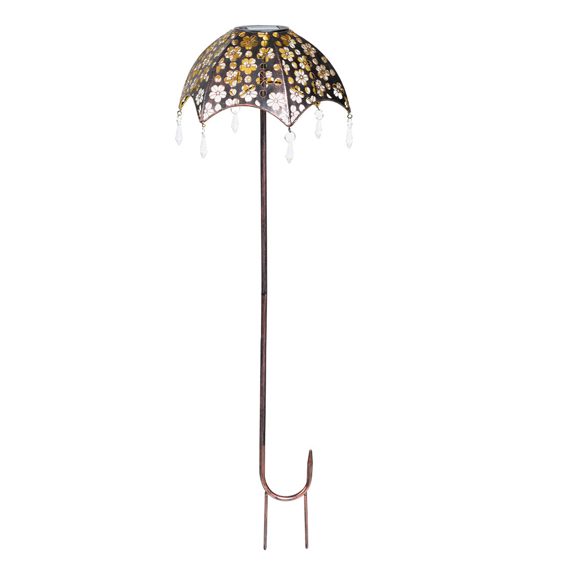 Solar Gartenleuchte Regenschirm mit Erdspieß