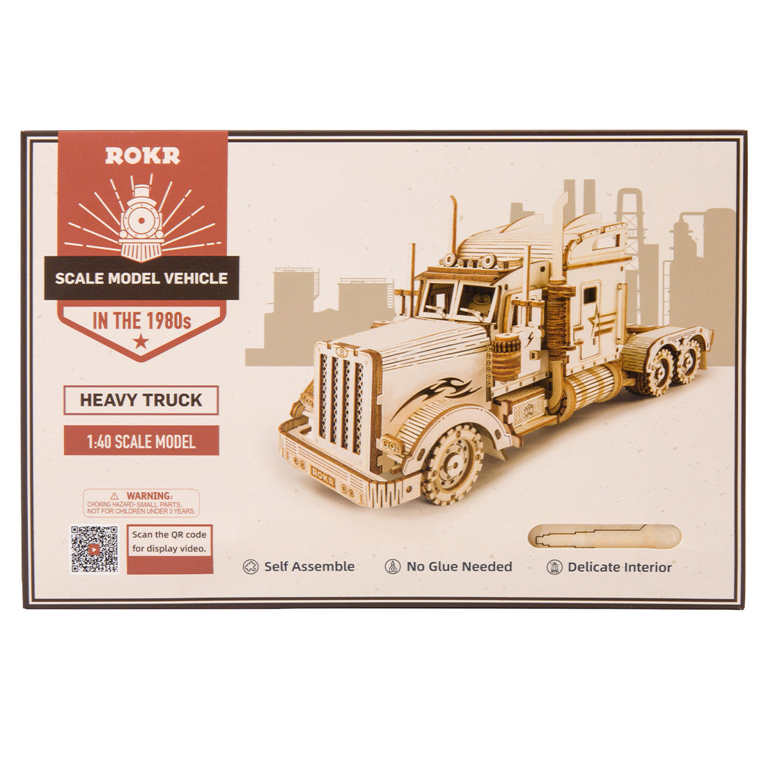 Farbig bedruckte Verpackung des Trucks