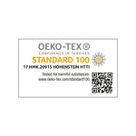 Octasleep Smart ist OEKO-TEX® STANDARD 100 zertifiziert – geprüft auf Schadstoffe, Label-Nr. 17.HMK.20915.