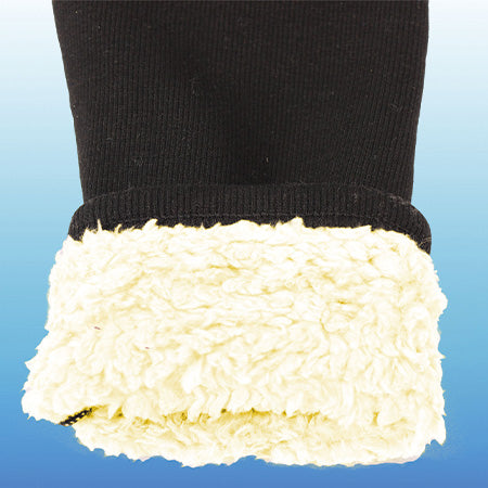 Warmes Teddy-Fleece auf der Innenseite der Thermo-Leggins